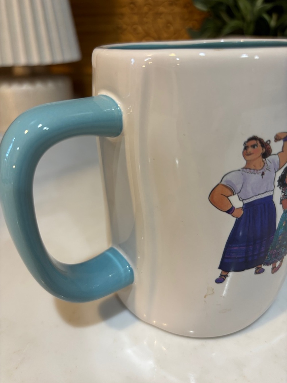 Rae Dunn Disney Encanto Character Double-Sided Ceramic Mug - Teal Handle - Picture 2 of 5